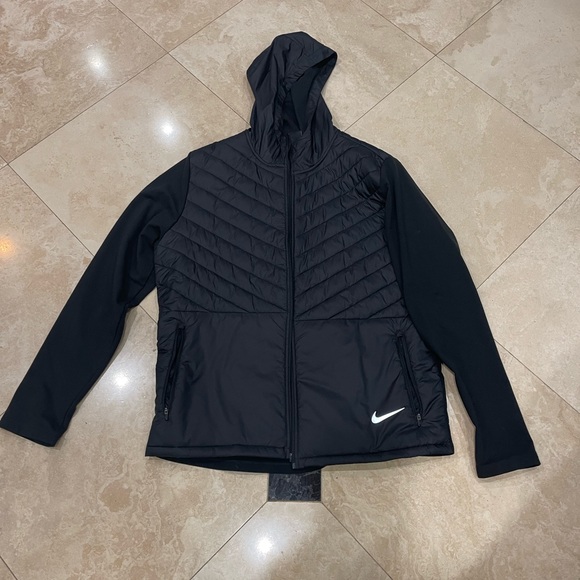 men's hooded running jacket nike aerolayer